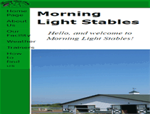 Tablet Screenshot of morninglightstables.com